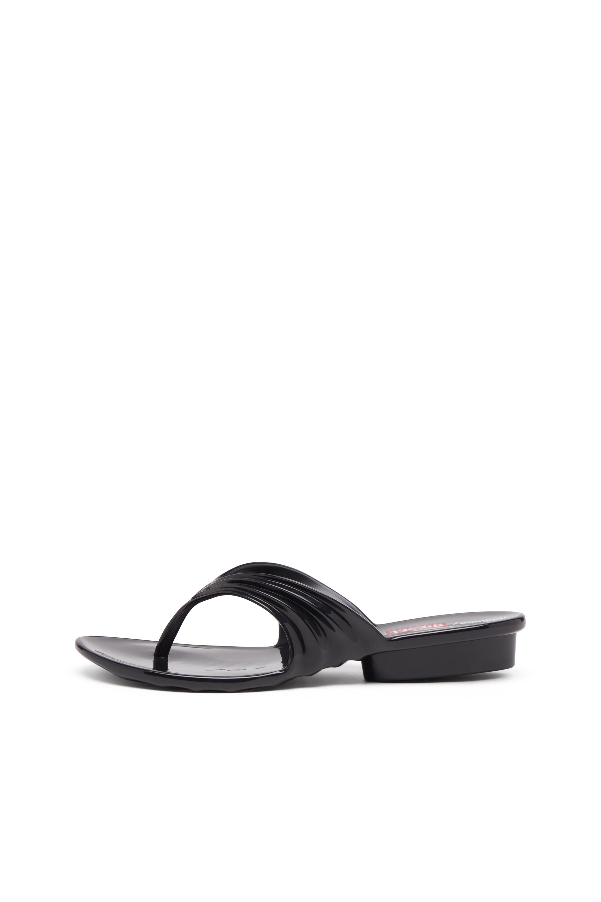 Diesel - MELISSA QUANTUM THONG, Woman's Sculptural flip-flops in Melflex® in Black - 8