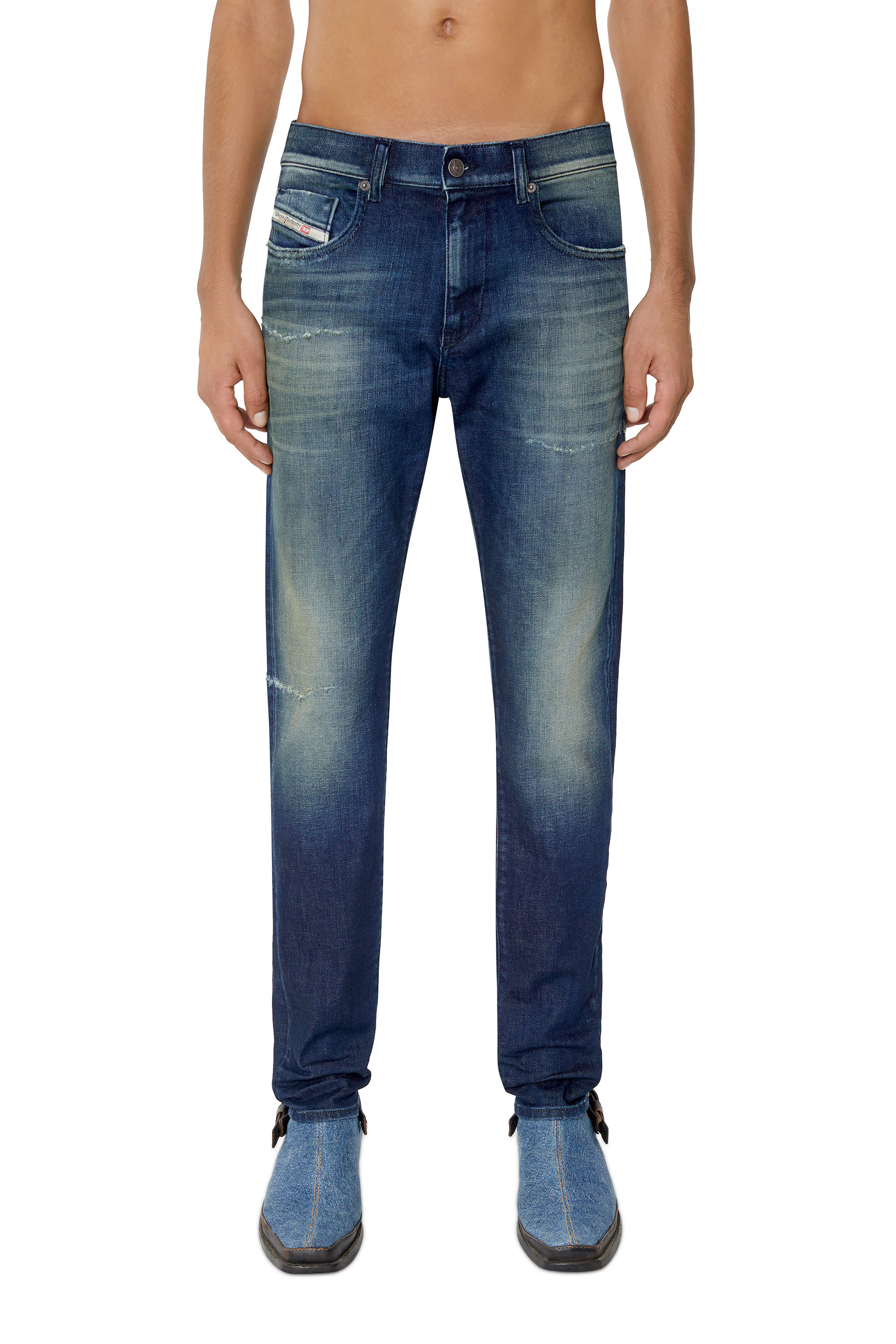 Diesel - Slim Jeans 2019 D-Strukt 09F57, Dark Blue - Image 1