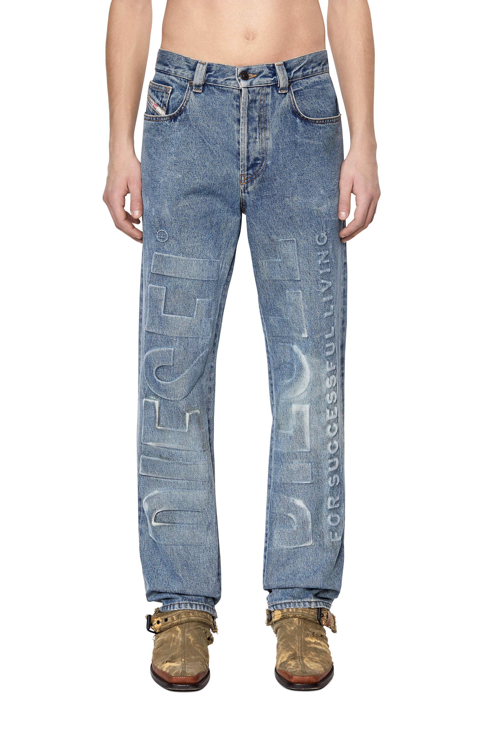Diesel - 2010 D-Macs 007B9 Straight Jeans, Light Blue - Image 1