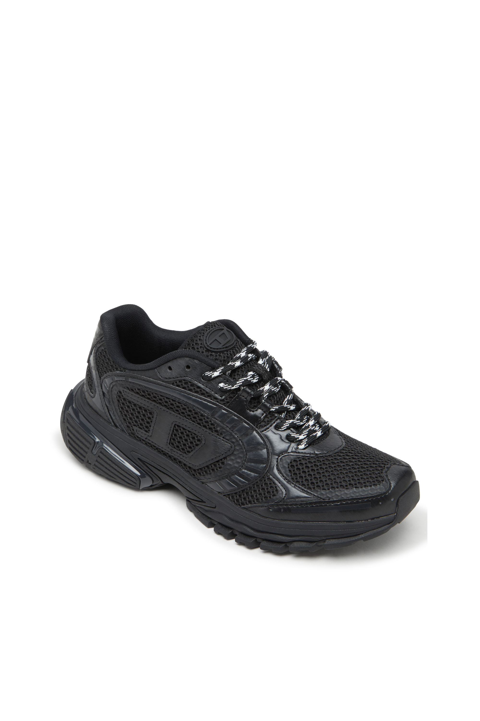 S-PRO-V-DENSE LOW W, Black Diesel - S-PRO-V-DENSE LOW W, Woman's S-Pro-V-Dense-Monochrome mesh sneakers with Oval D logo in Black - 6
