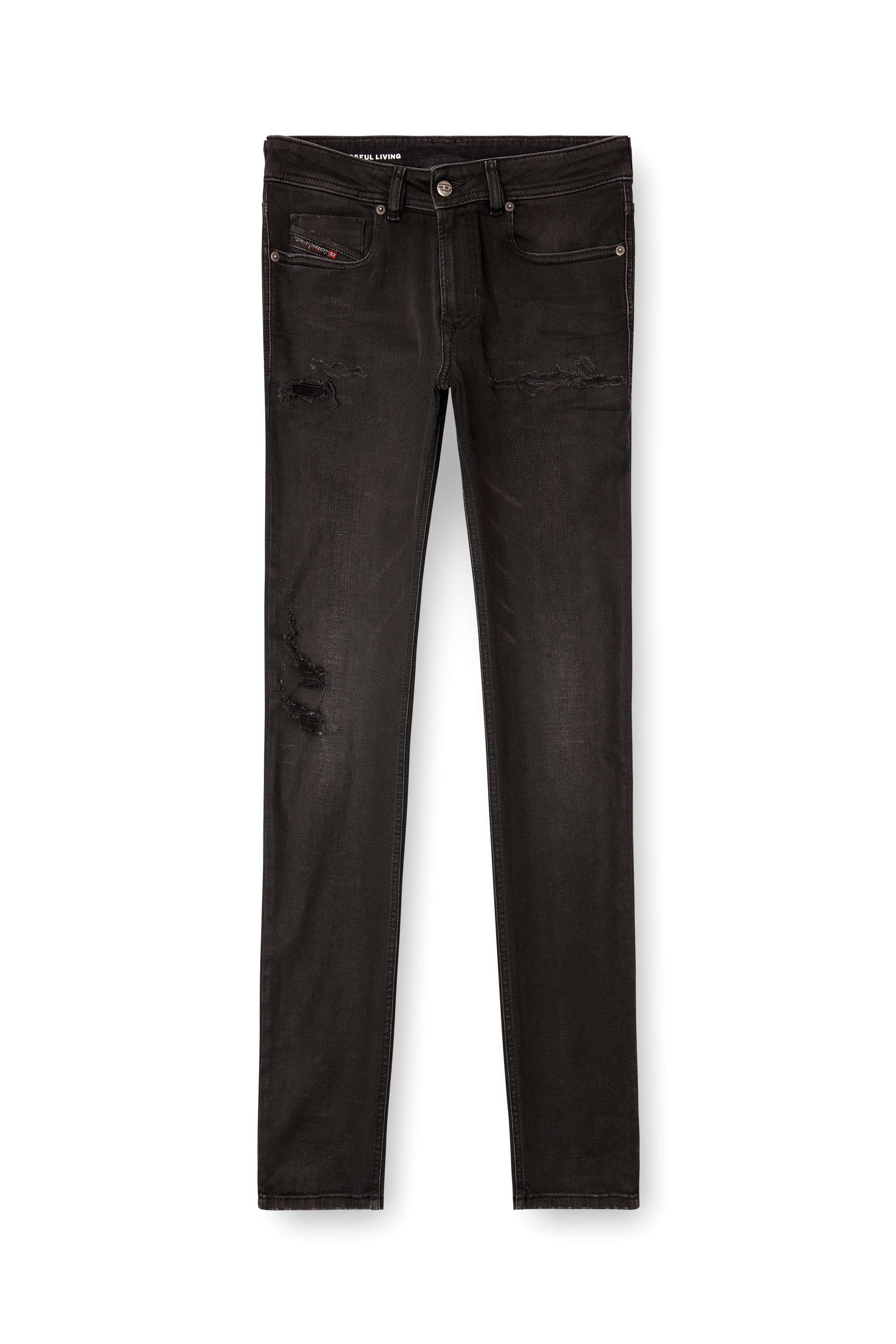 Diesel - Man's Skinny Jeans 1979 Sleenker 068SG, Black/Dark grey - 2