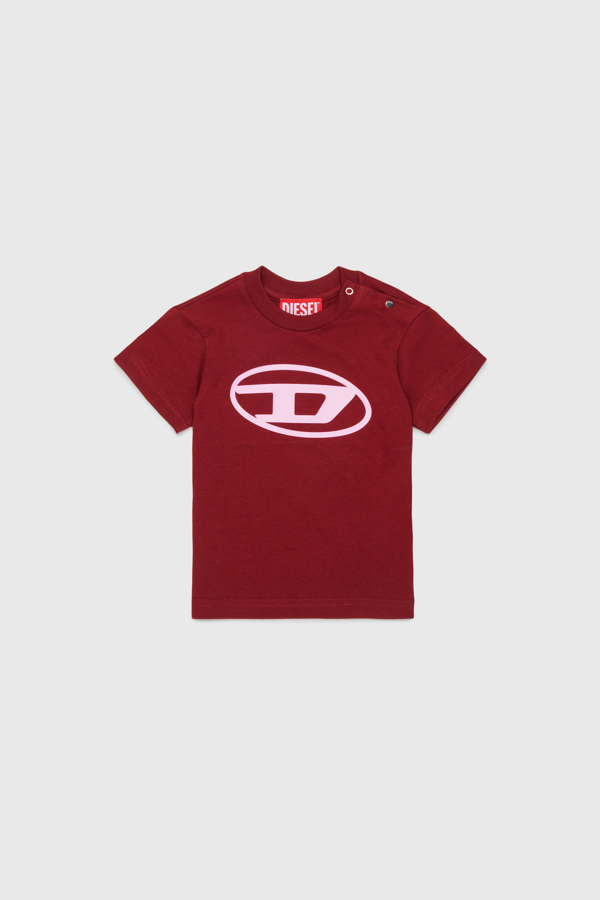 Cotton T-shirt with Oval D print