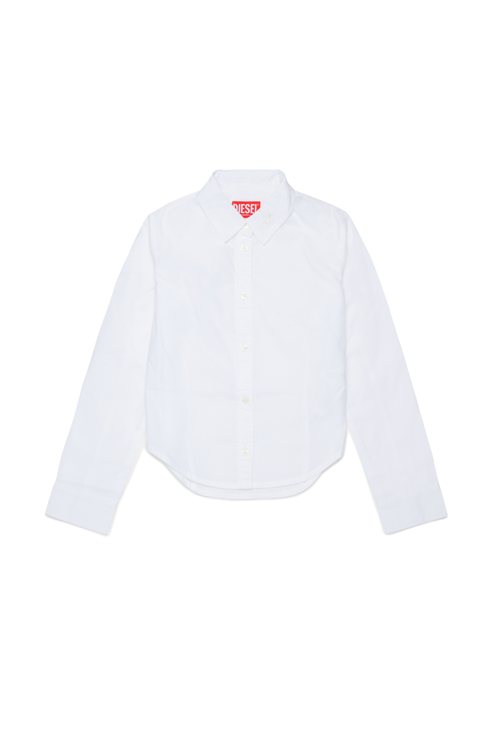 Diesel - CLAIRE, Woman's Cotton shirt with Oval D collar in White - 1