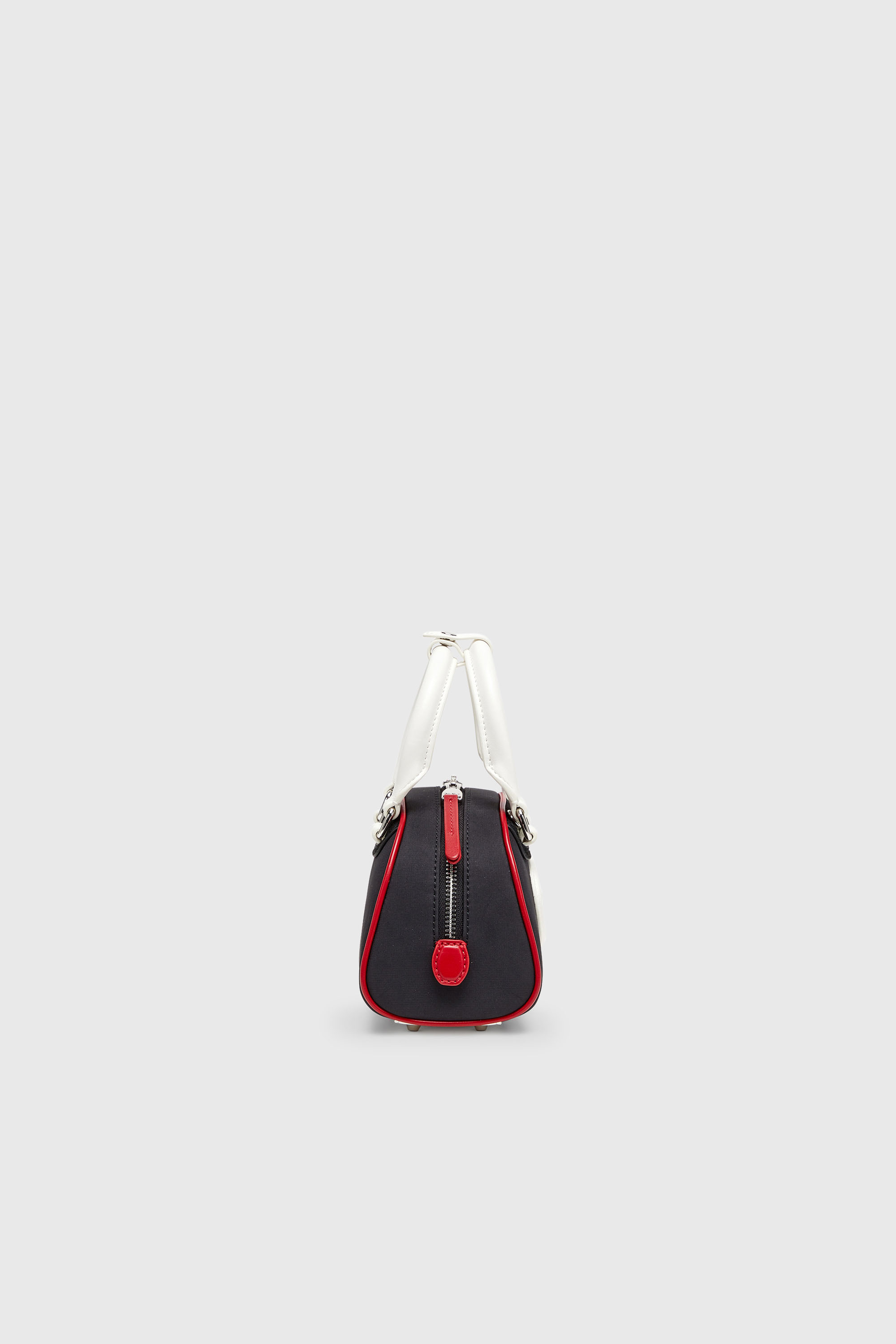 Diesel - 1DR DOME CROSSBODY, Woman's 1DR Dome-Colour-block small bowling bag in Black/White - 4