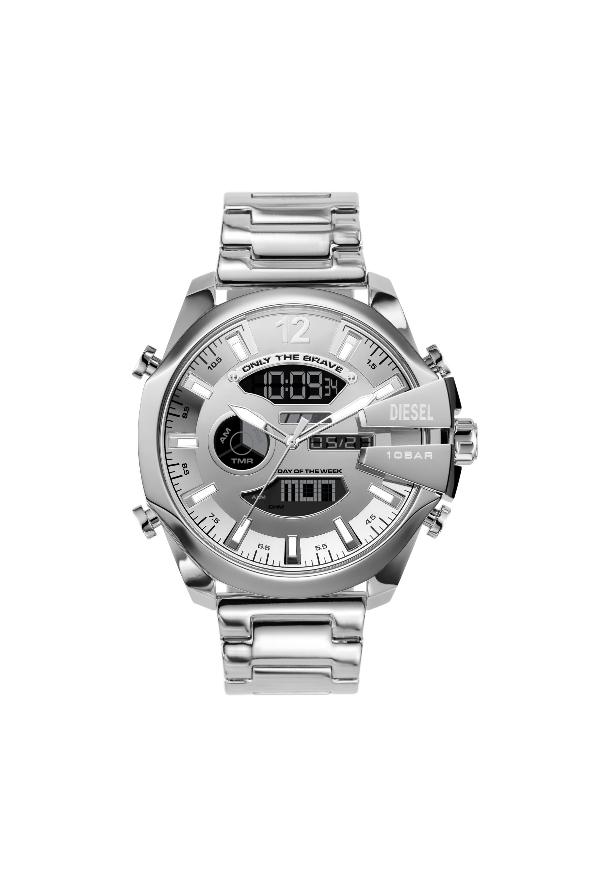 Men\'s Scraper steel enamel | DZ2195 black stainless watch and Diesel