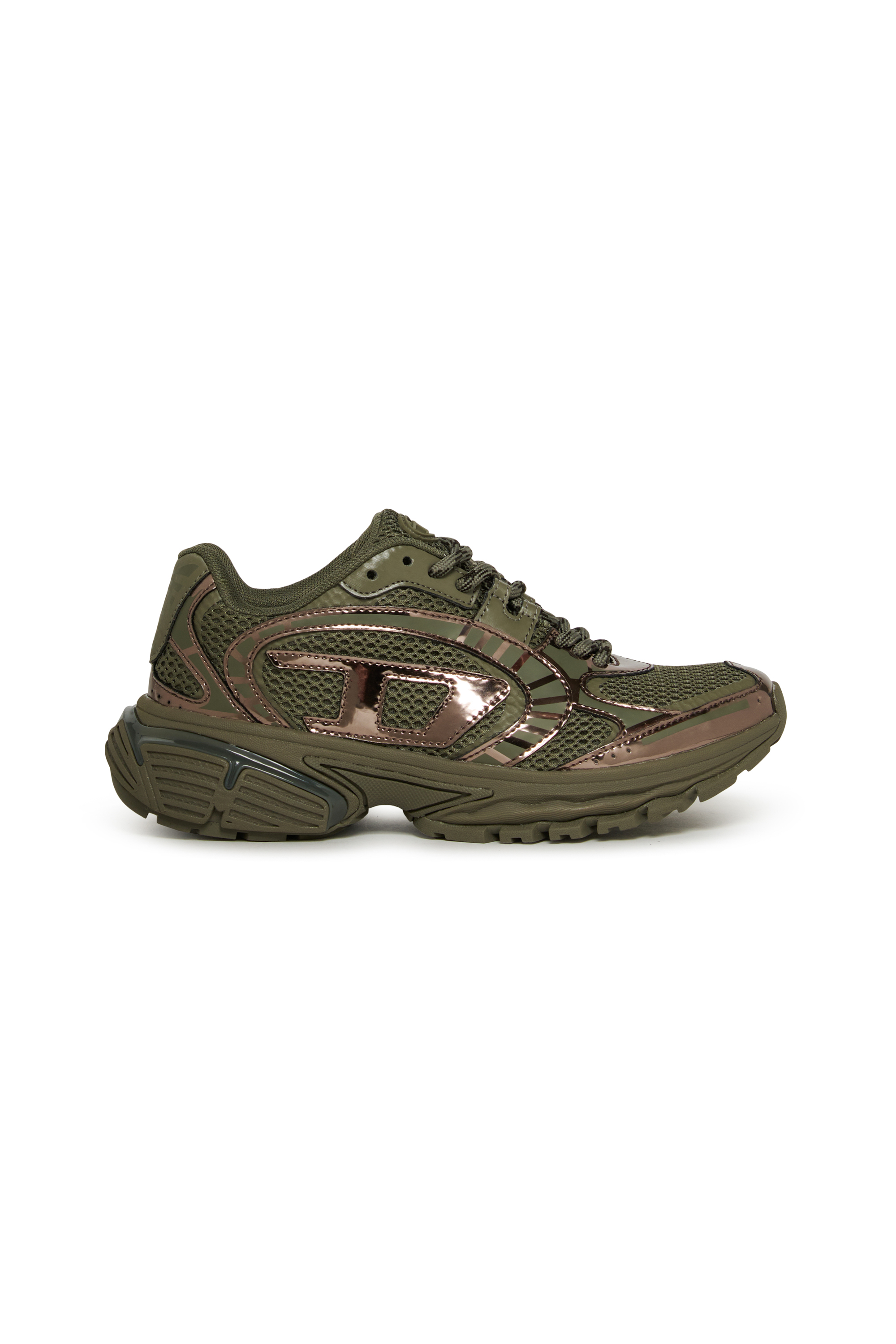 Diesel - S-PRO-V-DENSE LOW, Unisex's S-Pro-V-Dense nylon sneakers with Oval D logo in Green - 1