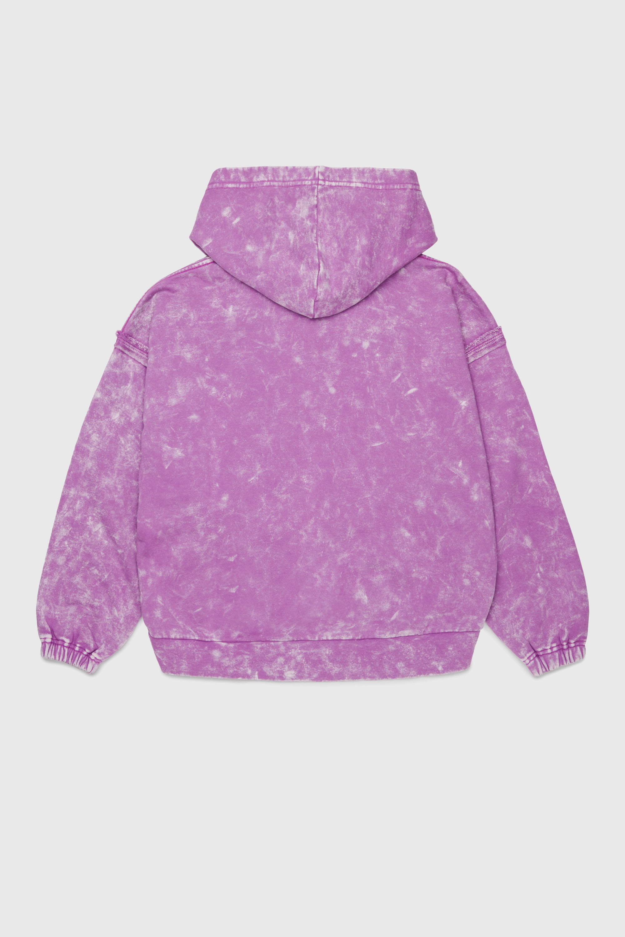 Diesel - SLOXY, Woman's Tie-dye-effect hoodie with rainbow logo in Violet - 2