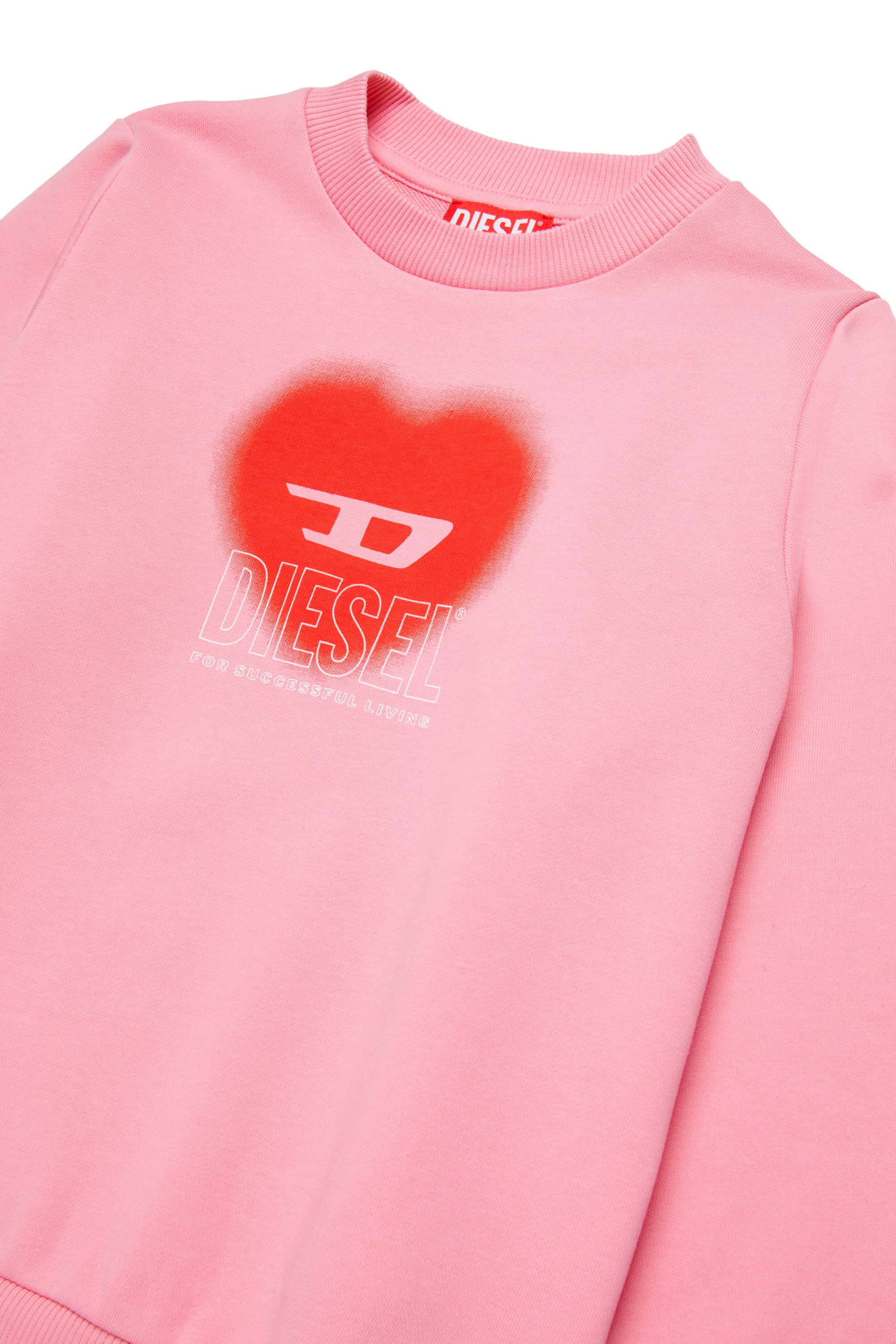 Diesel - SCACUORE, Woman's Sweatshirt with heart logo in Pink - 3