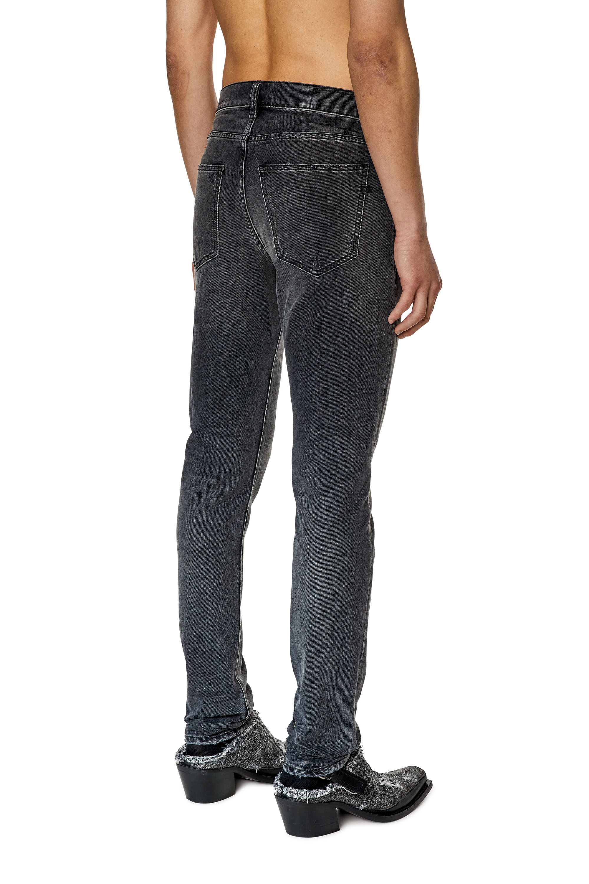 Diesel - 2019 D-Strukt 09F18 Slim Jeans, Black/Dark grey - Image 2
