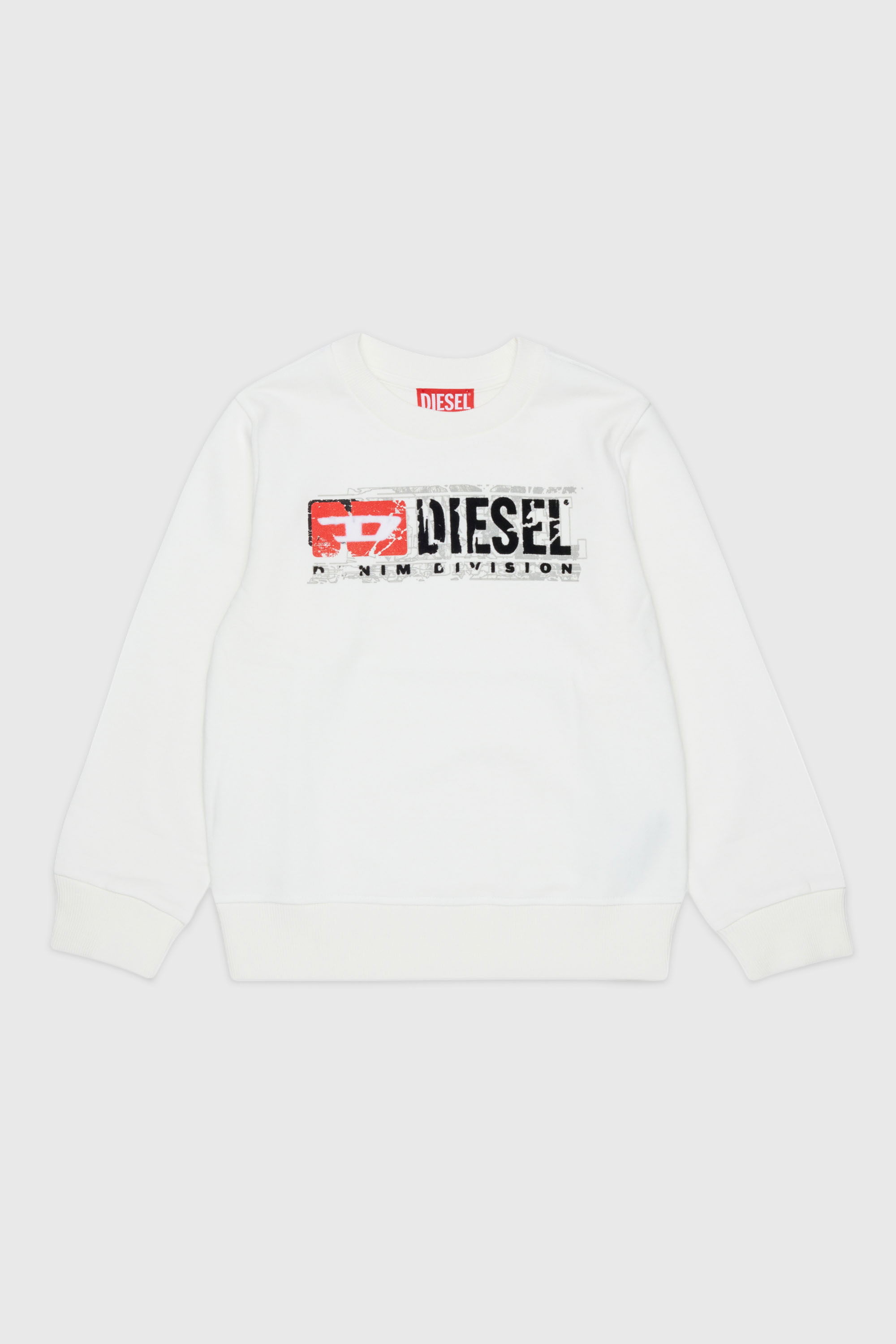 Sweatshirt with distressed-effect logo