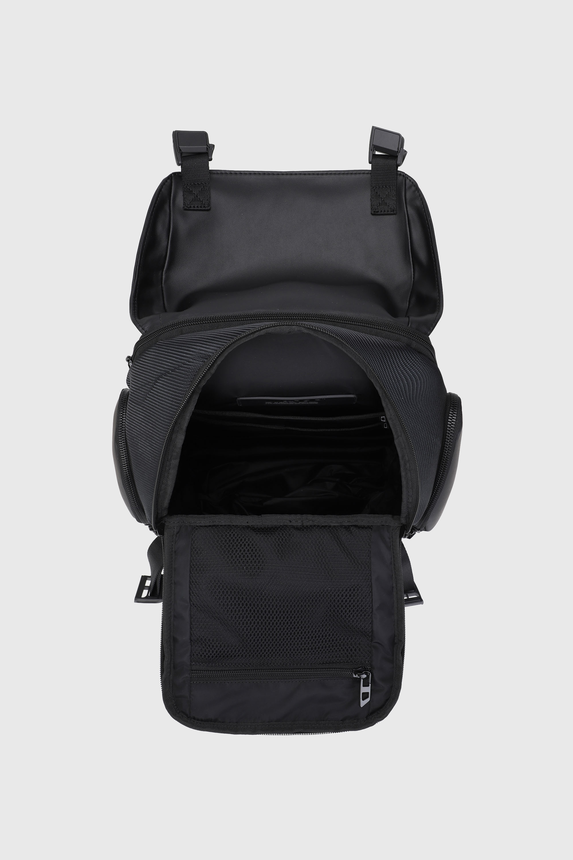 Diesel - DIESEL CARBON FIBER BACKPACK-BLACK  DSB0, Unisex's Functional business backpack in Black - 3