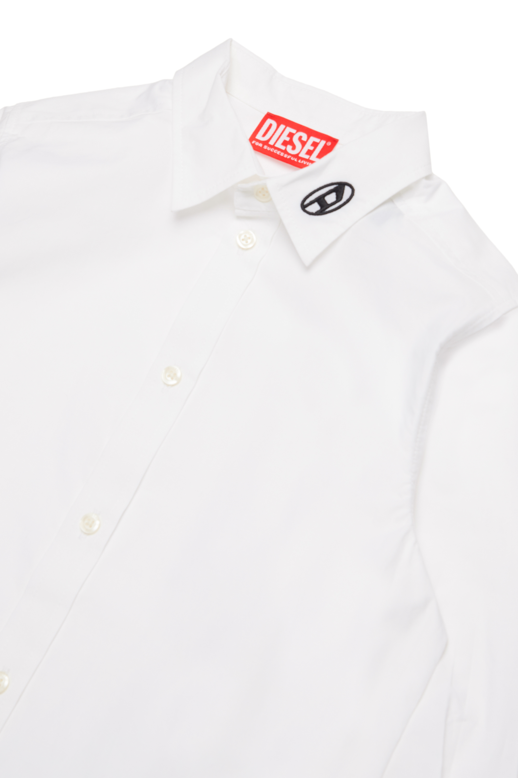 Diesel - CPINGO, Man Long-sleeve shirt with Oval D embroidery in White - Image 3