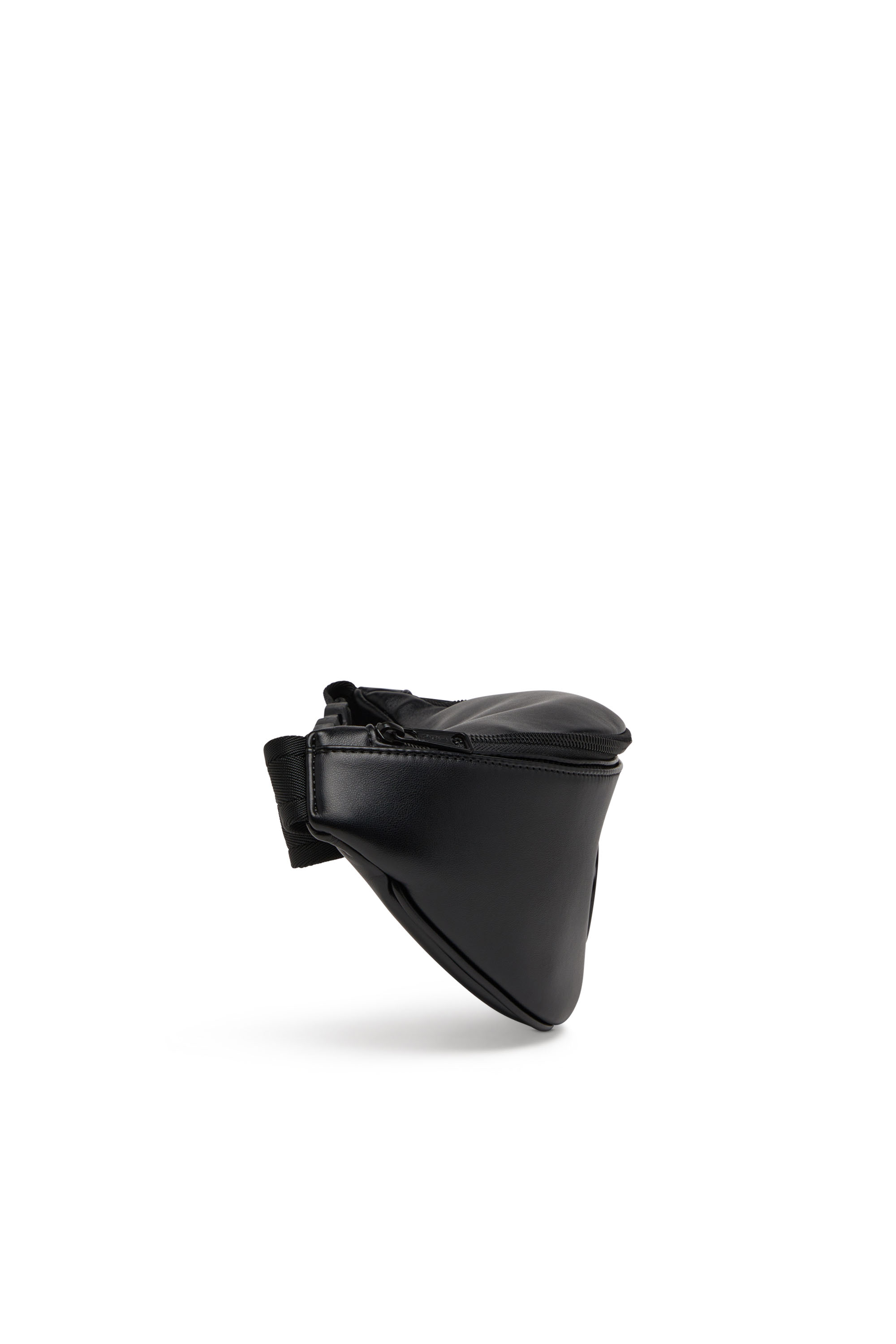 Diesel - HOLI-D BELT BAG M, Man's Holi-D-Belt bag in PU and neoprene in Black - 4