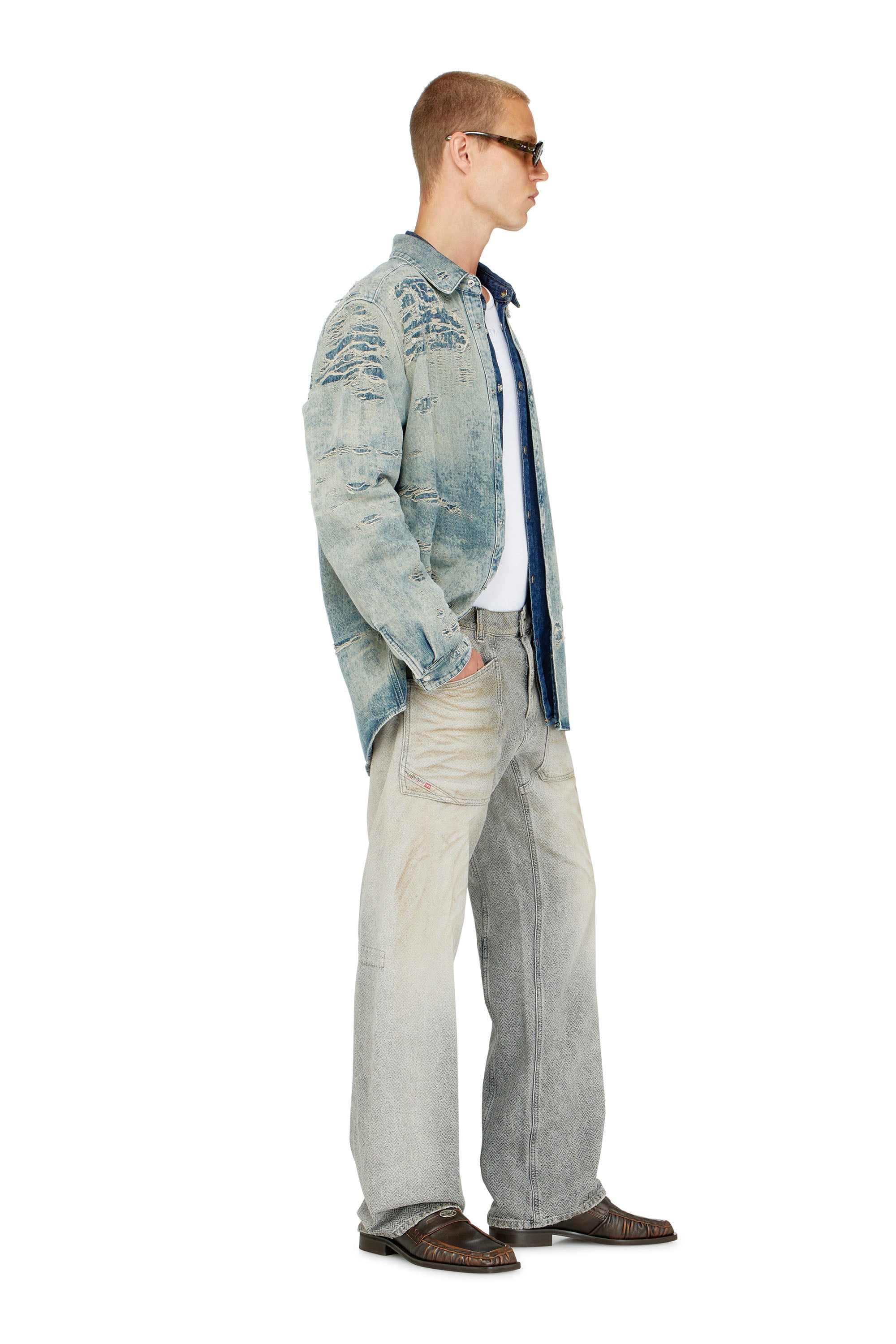 Diesel - Man's Relaxed Jeans D-Zeta 09Q11, Grey - 4