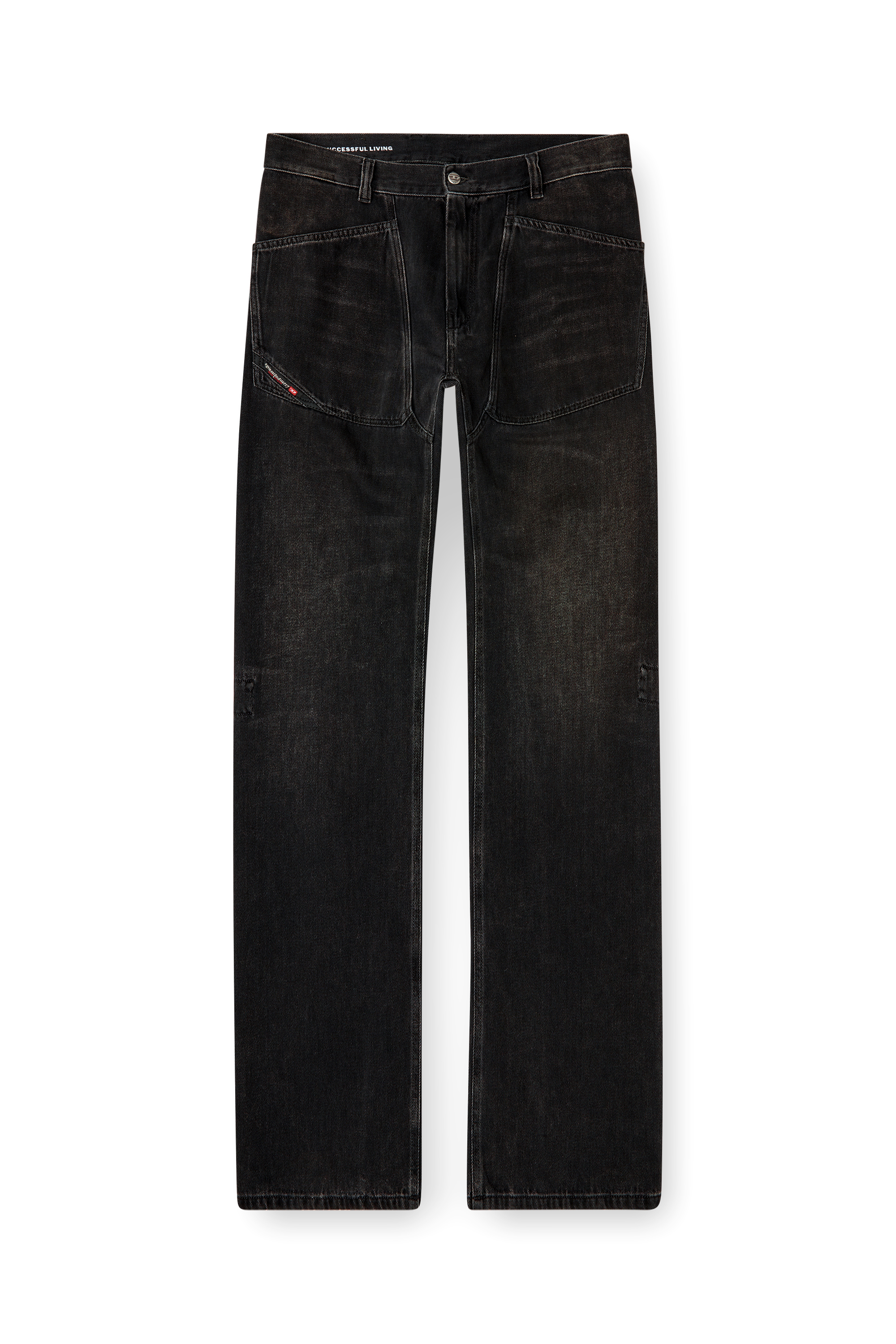 Relaxed Jeans D-Zeta 09J96, Black/Dark grey Diesel - Man's Relaxed Jeans D-Zeta 09J96, Black/Dark grey - 2