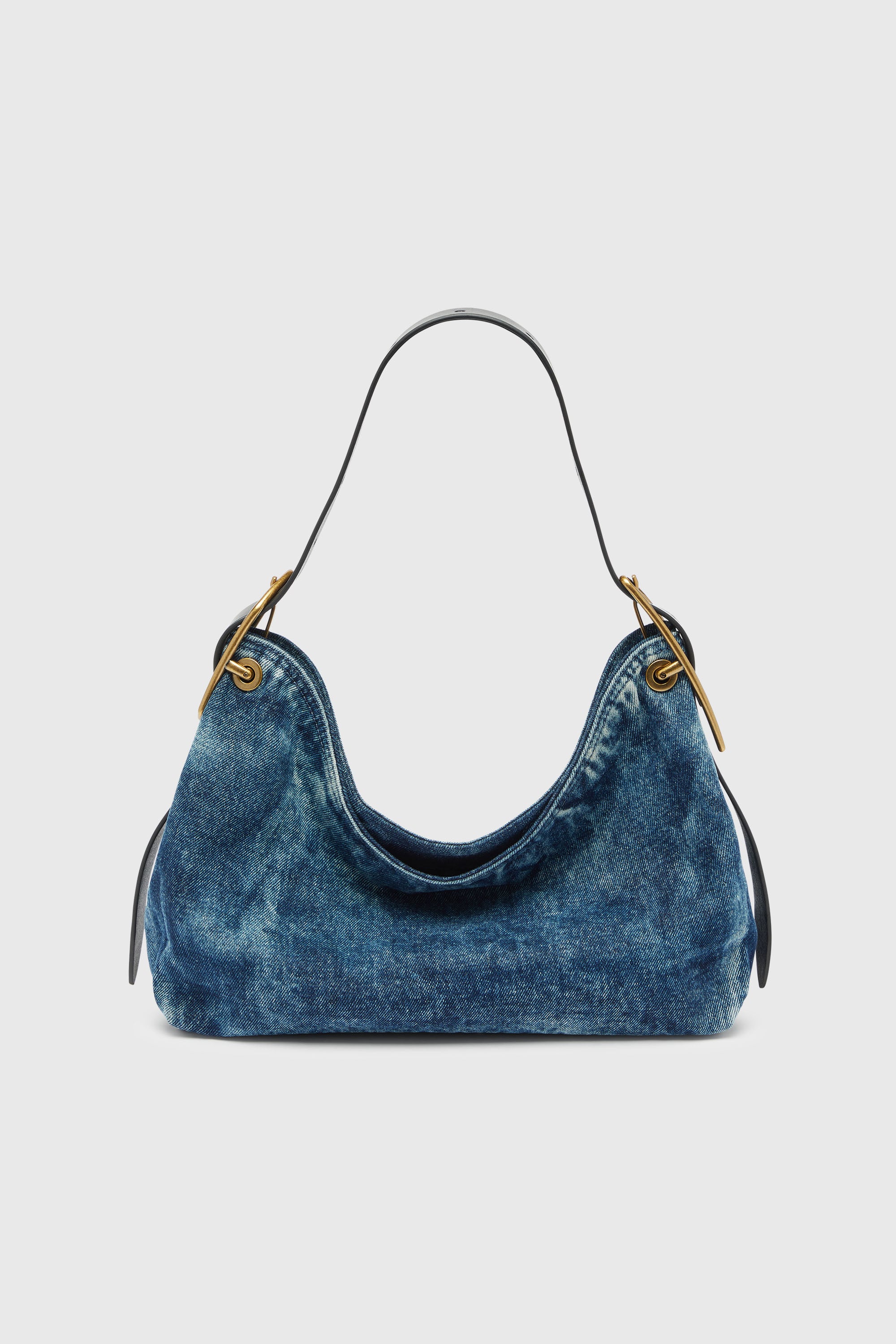 Diesel - D-LINE HOBO S, Woman's D-Line-Denim shoulder bag in Medium blue - 1