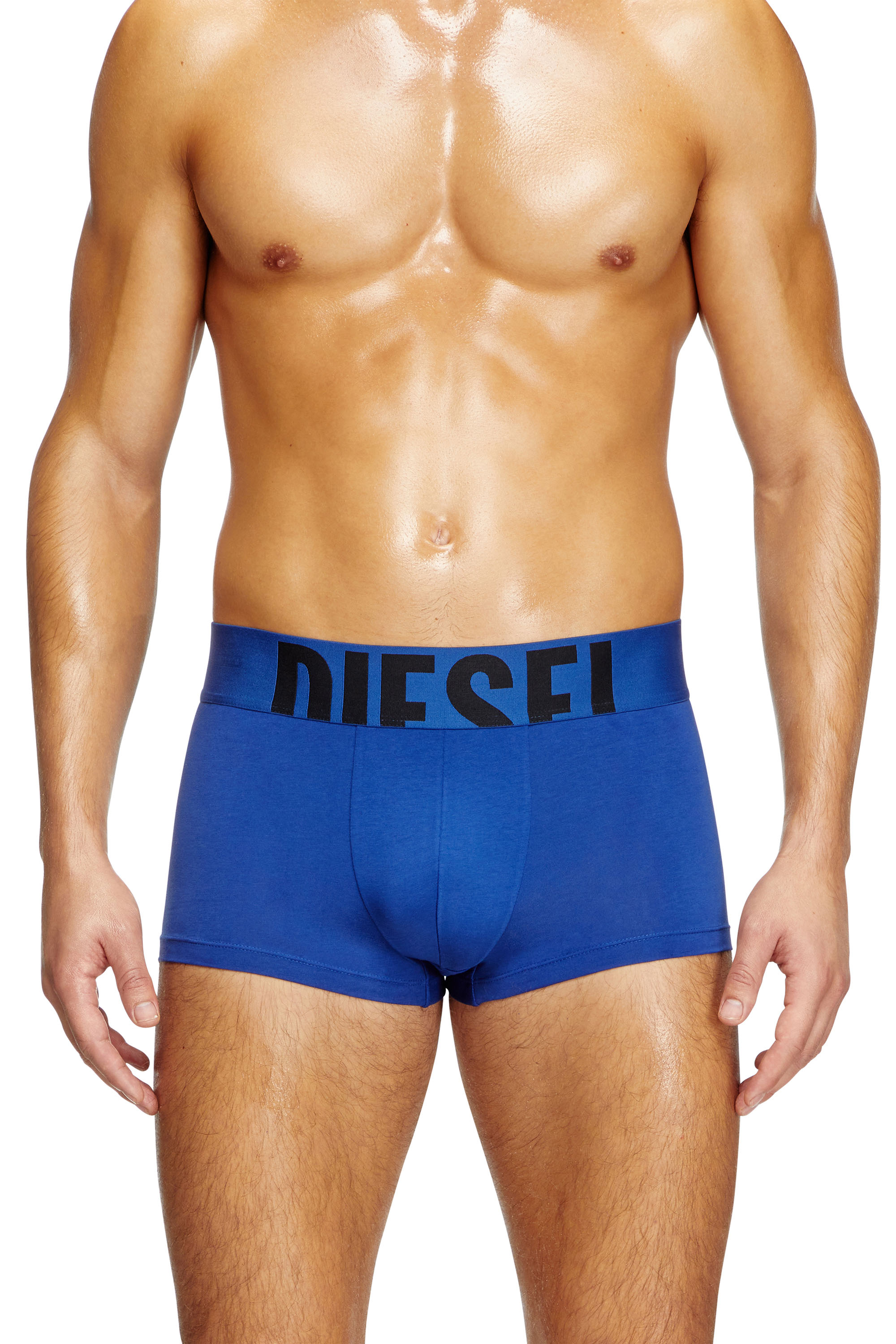 Diesel - DAMIEN-D-POP-55, Man's Boxer briefs with cut-off logo in Blue - 1