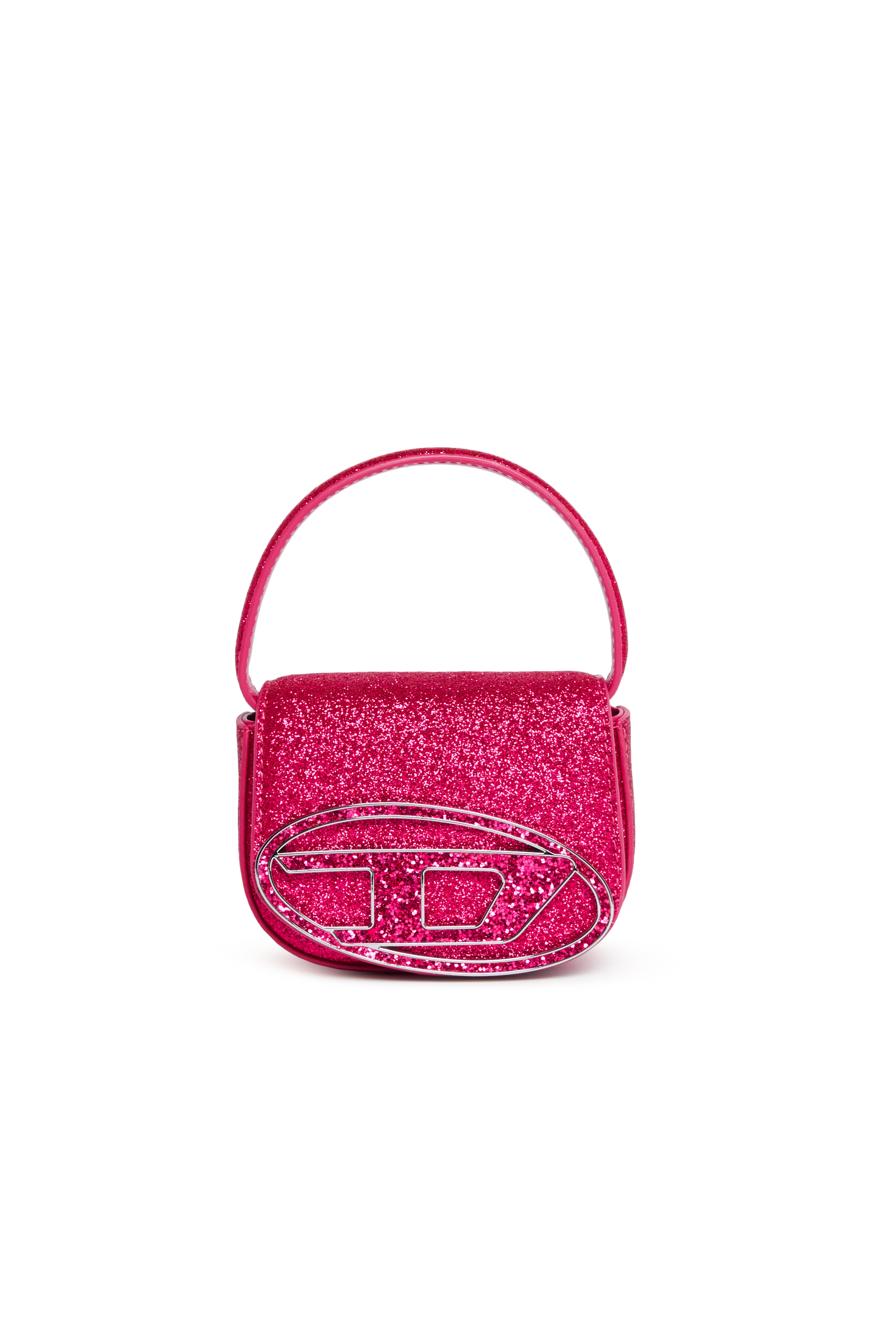 Diesel - 1DR XS, Woman's Iconic mini bag in glitter fabric in Pink - 1