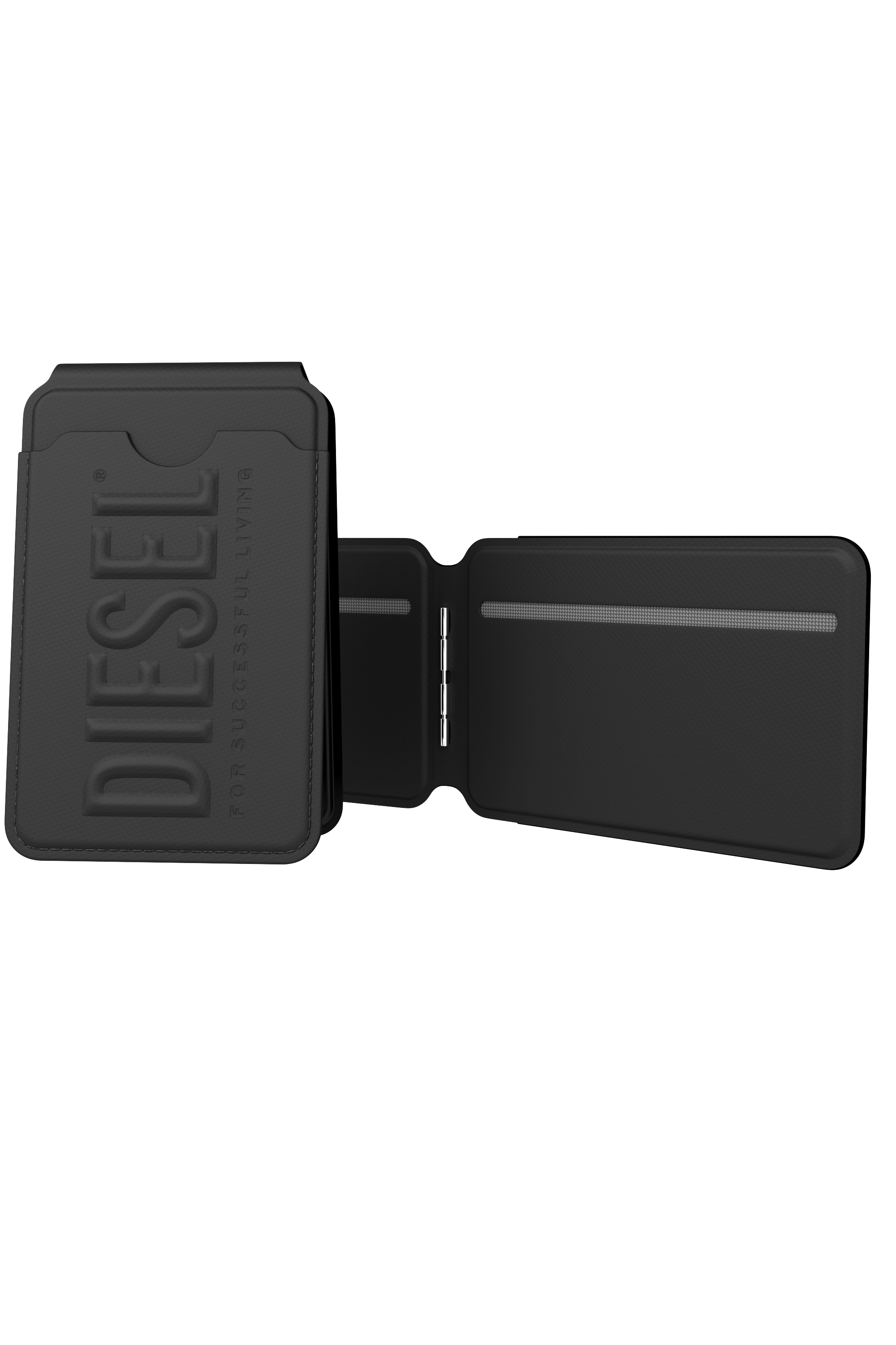 Diesel - 60449  CREDIT CARD HOLDER, Unisex's 3D Biscotto magsafe cardholder stand in Black - 5
