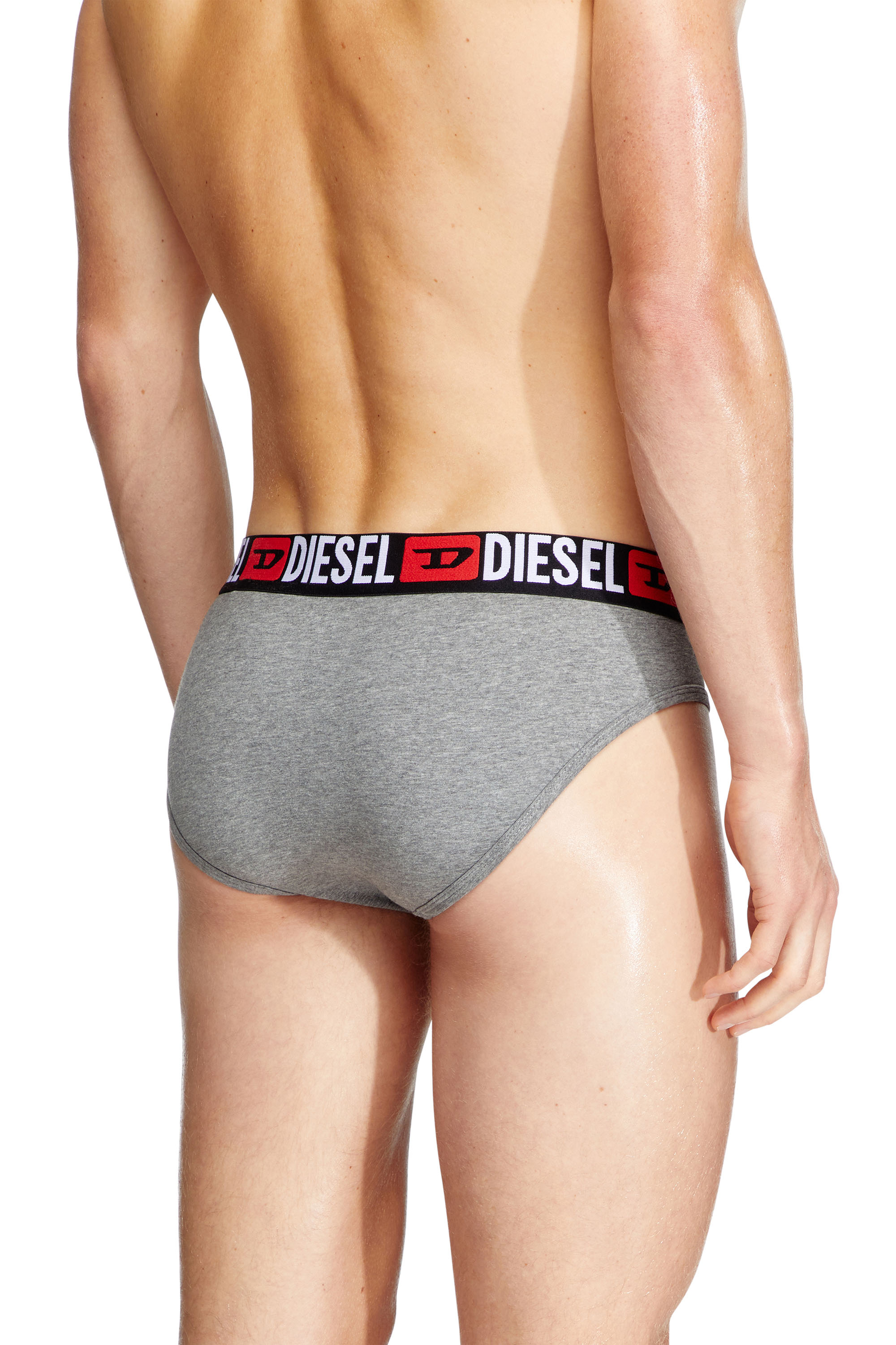 Diesel - UMBR-ANDRETHREEPACK, Man's Three-pack of solid-colour briefs in White/Black - 4