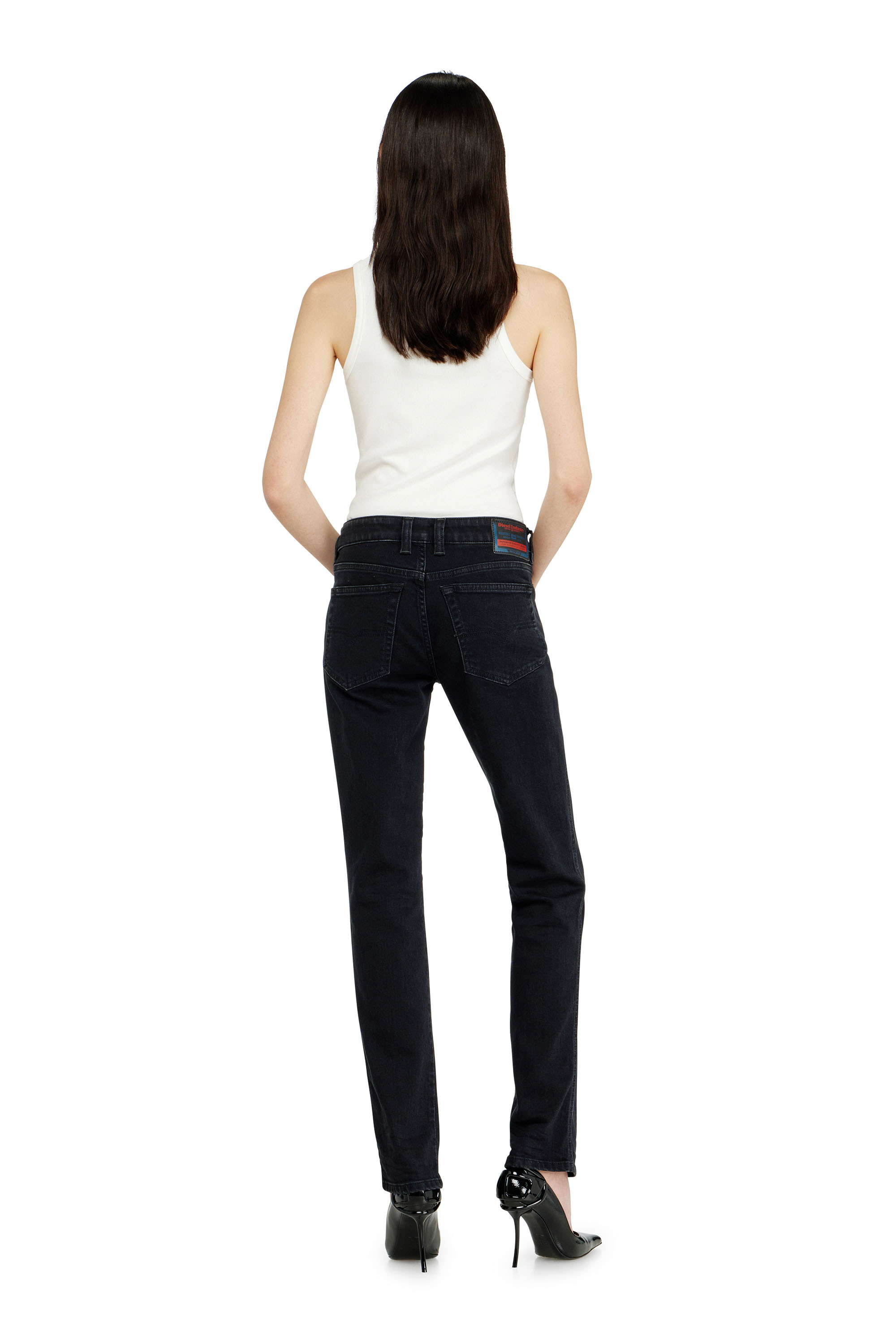 Diesel - Woman's Slim Jeans 1992 D-Jiann 09N89, Black/Dark grey - 3