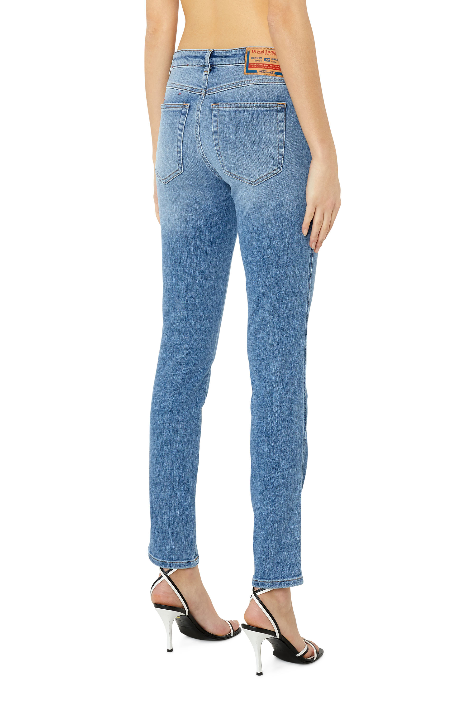 Diesel - 2015 Babhila 09C01 Skinny Jeans, Medium blue - Image 2