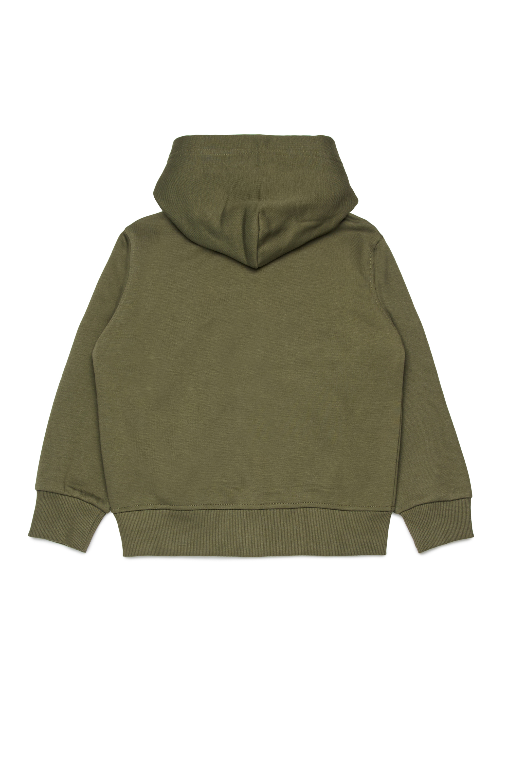 Diesel - SDROPSHOODZ OVER, Man's Cotton zip-up hoodie in Green - 2