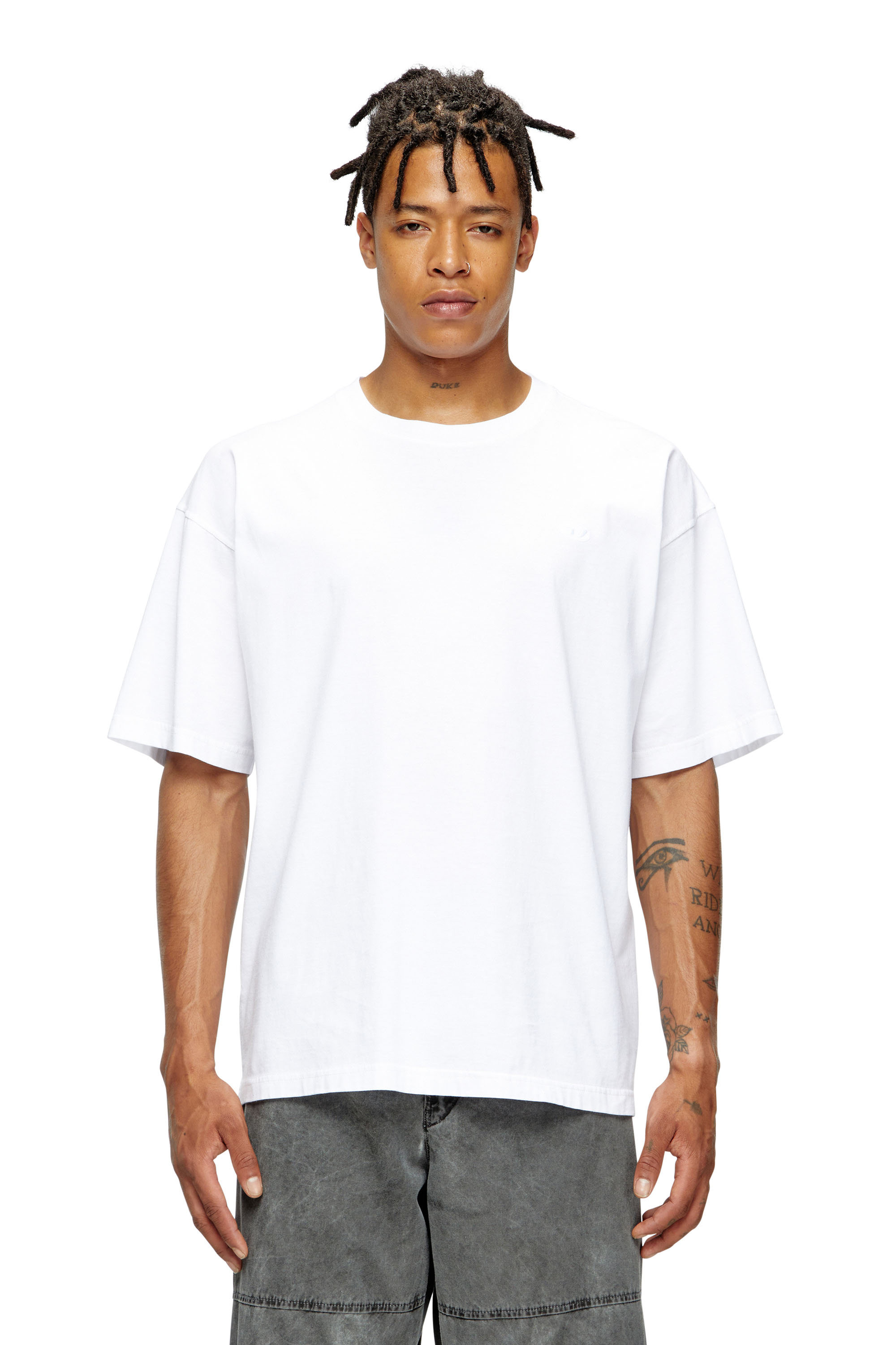 Diesel - T-BOXT-T24, Man's T-shirt with Oval D logo in White - 1